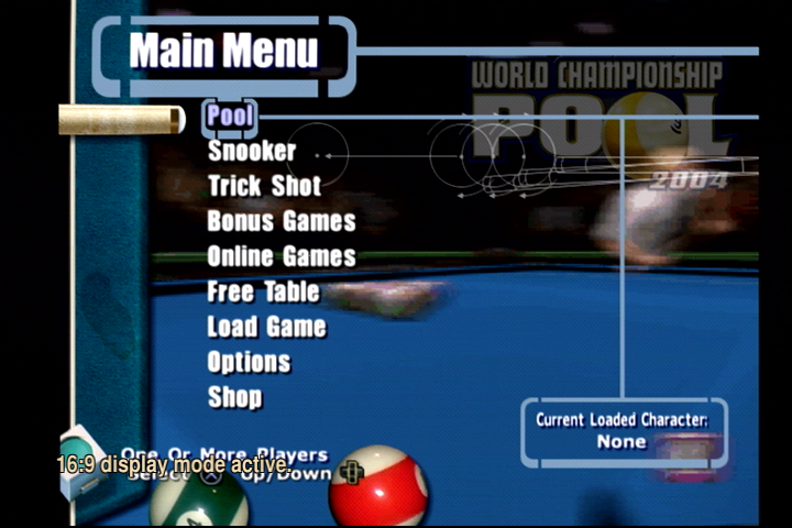 World Championship Pool 2004 screenshot 2 for Xbox